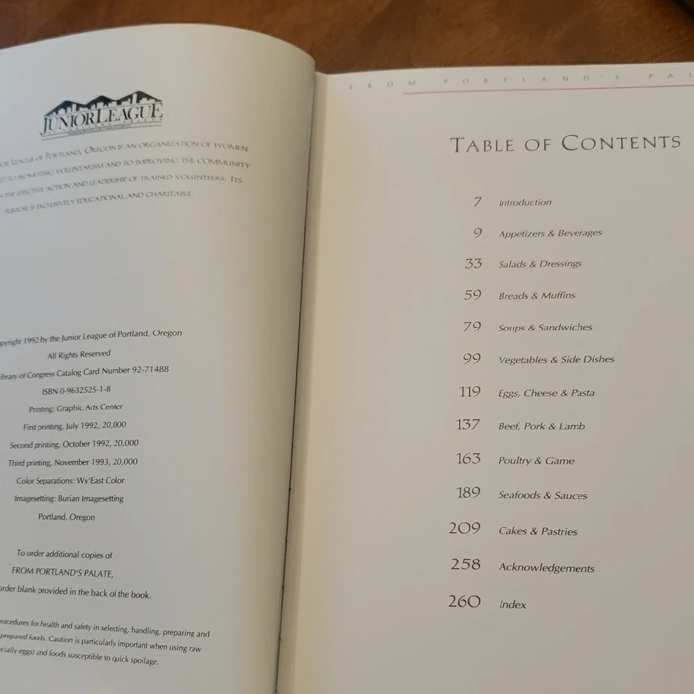 2 West Coast Cookbooks - Portland's Palate & A Taste of Oregon